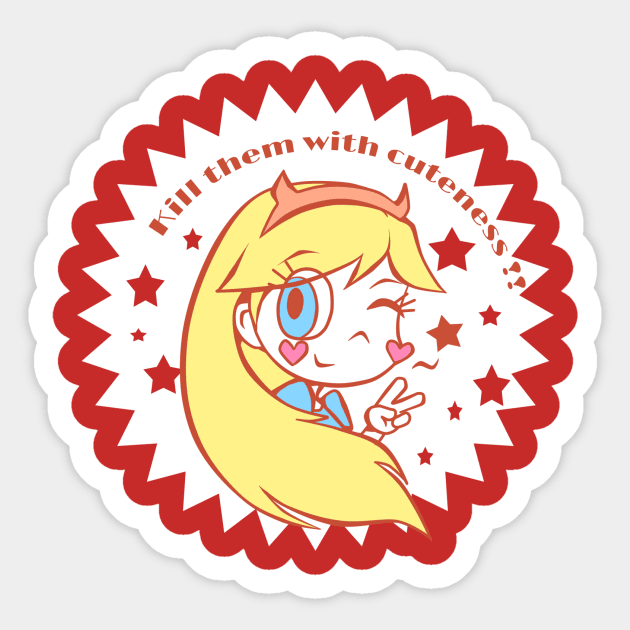 Star kills them Sticker by panchi